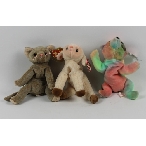 8 - Ty Beanie Babies, All With Tags And Tags error, 'Gasport' , In Mint Condition, Scat 1998, Ewey 1998,... 