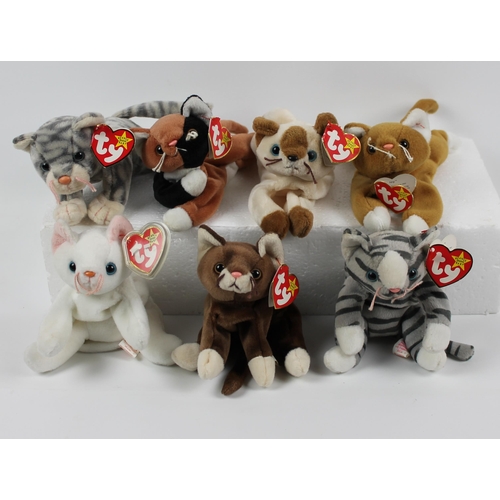 9 - Ty Beanie Babies, In Mint Condition, With Tags, Silver 1999, Prance 1997, Flip Style 4012 1995, Poun... 