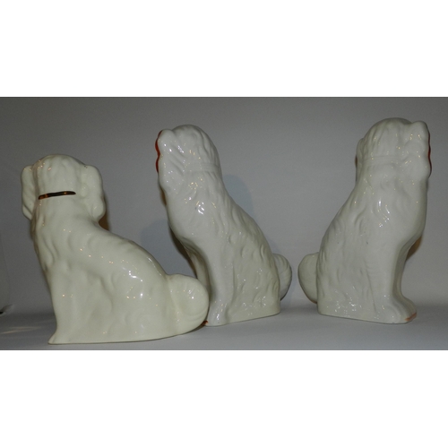 108 - Four Large Dog Statues, The Tallest is Appx 15 Inches