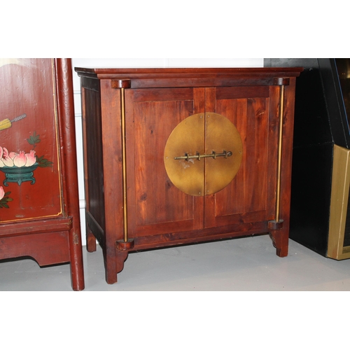 123 - Chinese wooden sideboard apx 88cm height, 89x45cm