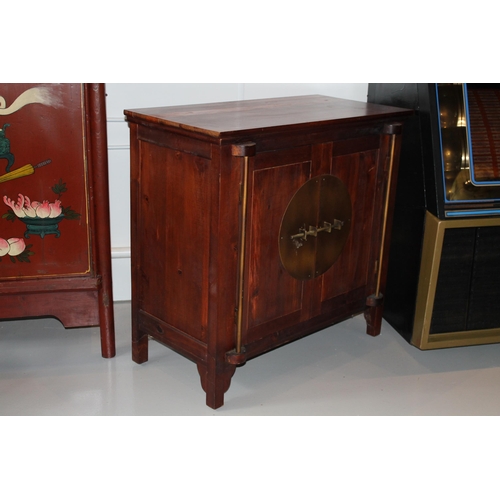 123 - Chinese wooden sideboard apx 88cm height, 89x45cm