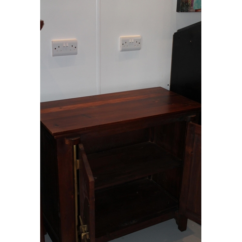 123 - Chinese wooden sideboard apx 88cm height, 89x45cm