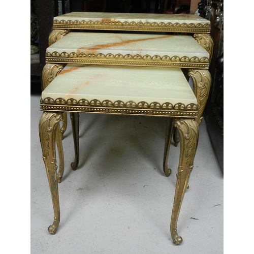 132 - Nest of Tables, Marble Top,