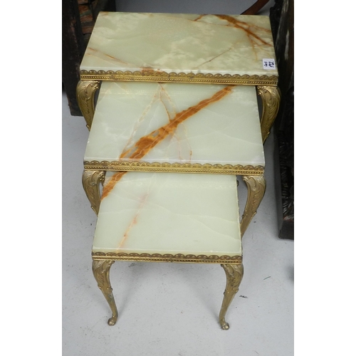 132 - Nest of Tables, Marble Top,