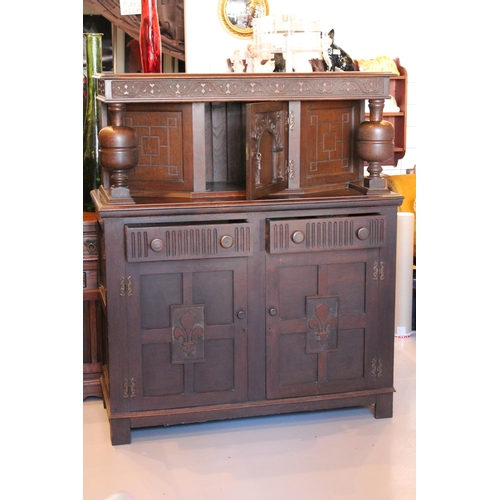 133 - Antique Renaissance / Gothic Buffet in Perfect Condition, With Keys and Secret Socket, 57'' Tall, ( ... 