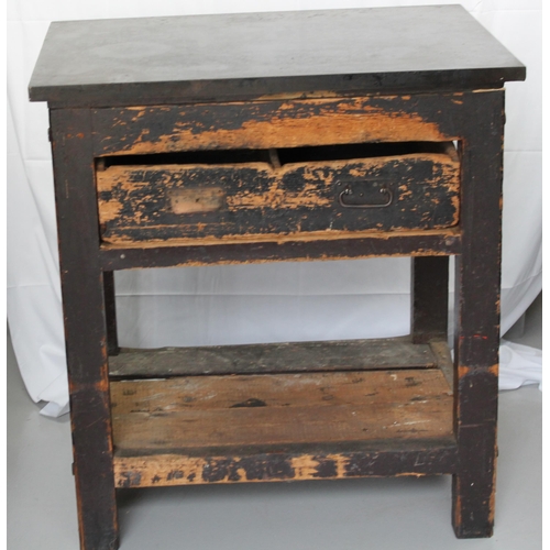 139 - Antique Typesetting Table, Printers Storage, ''Kitchen Island'', Very Heavy and Large, 40'' Inches T... 