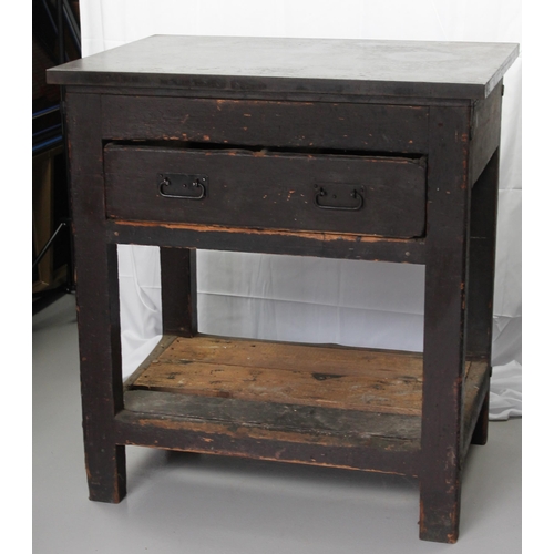 139 - Antique Typesetting Table, Printers Storage, ''Kitchen Island'', Very Heavy and Large, 40'' Inches T... 