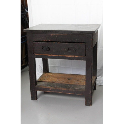 139 - Antique Typesetting Table, Printers Storage, ''Kitchen Island'', Very Heavy and Large, 40'' Inches T... 