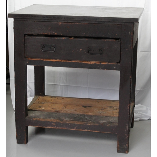 139 - Antique Typesetting Table, Printers Storage, ''Kitchen Island'', Very Heavy and Large, 40'' Inches T... 