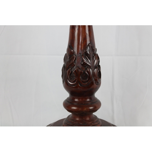 148 - Antique Hand carved Corinthian Pillar, Plant Stand, Mint Condition,  20'' Inches tall, top diameter ... 