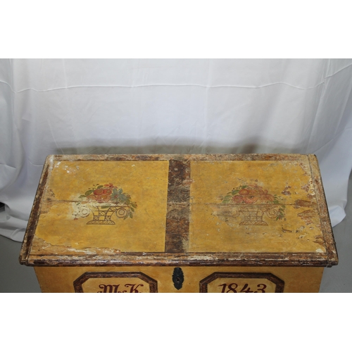 152 - Vintage Bridal Chest with key, Perfect Condition, 16.5'' Inches Tall, 18.5'' x 37'' Inches