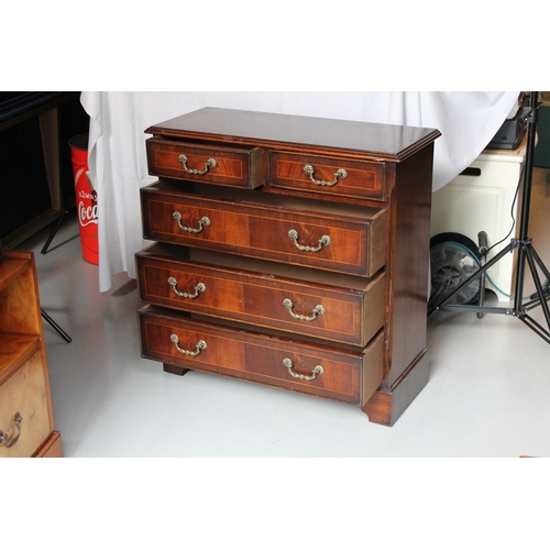 165 - Antique Small Mahogany Chest of Drawers, 72'' Tall ( 71'' x 29'' Inches )