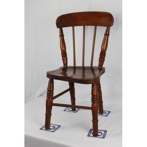 173 - Vintage Farmhouse Childs Chair, Seat h. 12.5'', ( 26'' Tall ) 12'' x 12''Inches