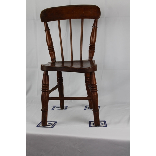 173 - Vintage Farmhouse Childs Chair, Seat h. 12.5'', ( 26'' Tall ) 12'' x 12''Inches