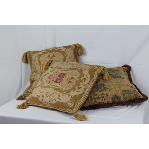 176 - Three Antique Pillows, 17'' x 17'' Inches