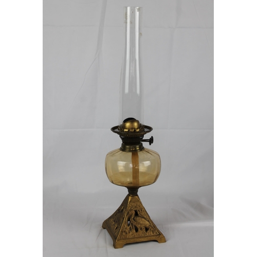 177 - Vintage Oil Lamp, Mint Condition, 25'' Inches Tall