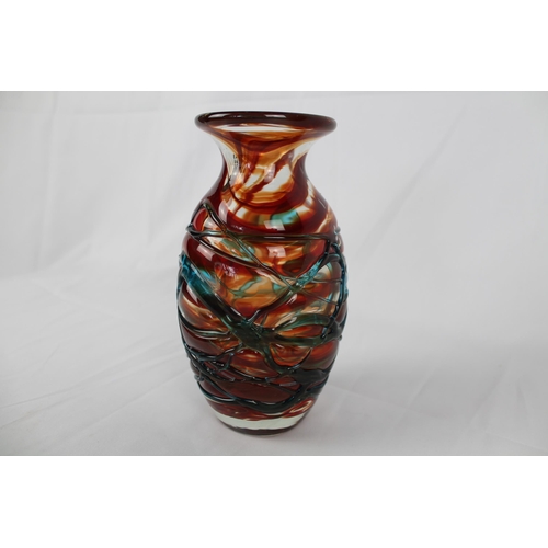 190 - Vintage Mdina Michael Harris, Art Glass Vase, 7.5'' Inches Tall