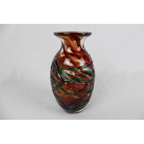 190 - Vintage Mdina Michael Harris, Art Glass Vase, 7.5'' Inches Tall