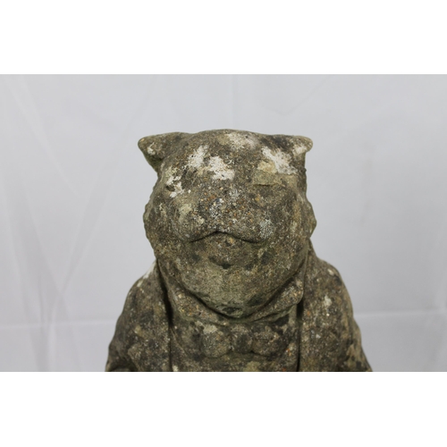 202 - 1945 - 1950 Weathered Garden Statue of a Otter,
Large and Heavy, 22.5''Inches Tall