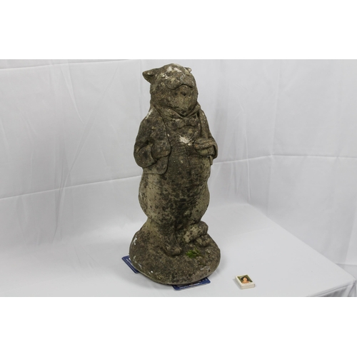 202 - 1945 - 1950 Weathered Garden Statue of a Otter,
Large and Heavy, 22.5''Inches Tall