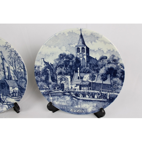 210 - Delft Blauw Wall Plates by Chemkefa, The Four Seasons, Mint Condition,  size 9'' Inches in Diameter