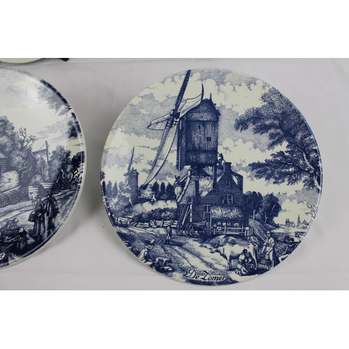 210 - Delft Blauw Wall Plates by Chemkefa, The Four Seasons, Mint Condition,  size 9'' Inches in Diameter