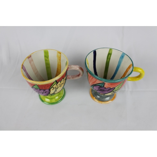 243 - CW Vintage Hand Painted Leg Mugs, 4.5'' inches tall, Mint Condition