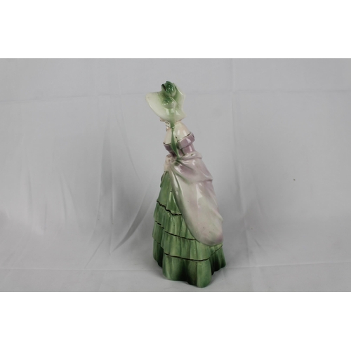 252 - Vintage 1930 Katzhutte Figurine of  a Lady, 10 1/2 inches tall, 27 cm , Mint Condition