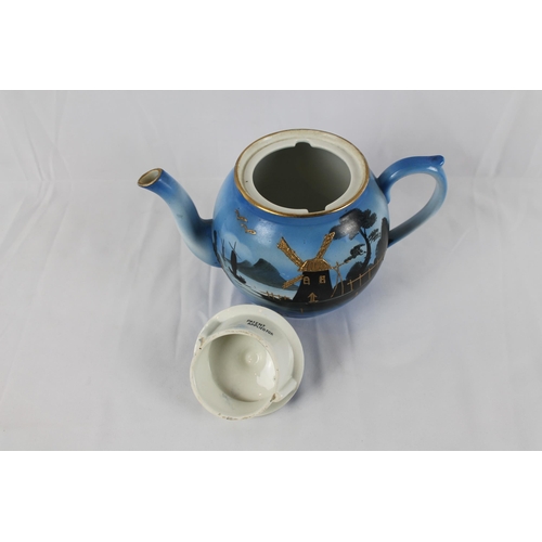 267 - Vintage Rubian Art Pottery Tea Pot, Hand Painted, Mint Condition, 6'' Inches Tall, 15.3cm