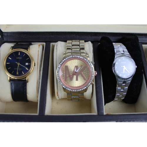 291 - Michael Kors, Pulsar, Accurist, Lorus Watches With a Case