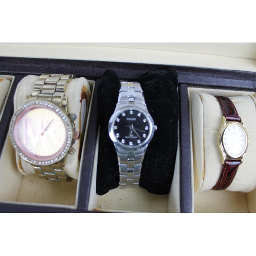 291 - Michael Kors, Pulsar, Accurist, Lorus Watches With a Case