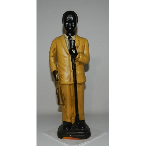 440 - Two Large Resin Statues and A African Wizard Wand 16'' Inches.