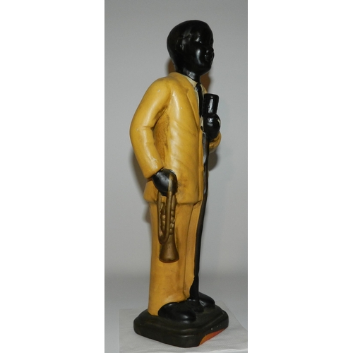 440 - Two Large Resin Statues and A African Wizard Wand 16'' Inches.
