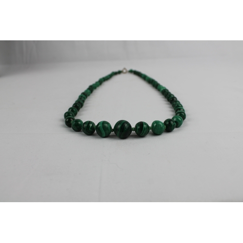 3 - Natural Malachite Gem Necklace