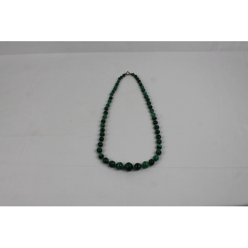 3 - Natural Malachite Gem Necklace