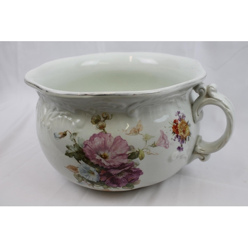 12 - Antique Doulton Burslem Victorian Porcelain Chamber Pot , Diameter is 10'' inches ( 26cm)