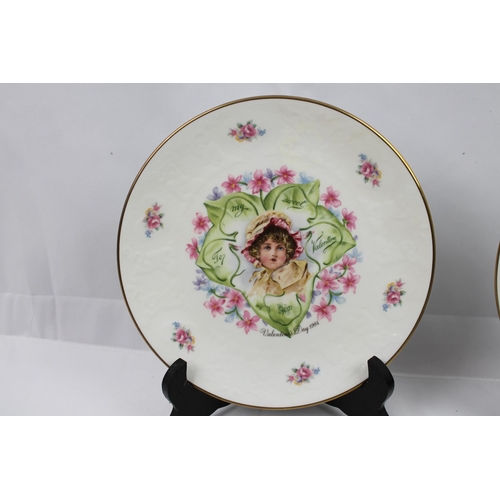 50 - Two Royal Dulton Valentines Plates, In box, 8 1/2'' inches in diameter, 21cm