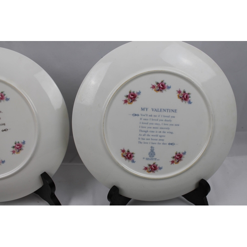 50 - Two Royal Dulton Valentines Plates, In box, 8 1/2'' inches in diameter, 21cm