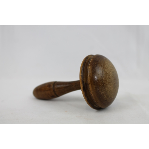 7 - 19th Century Victorian Wooden Darning Mushroom , 11cm