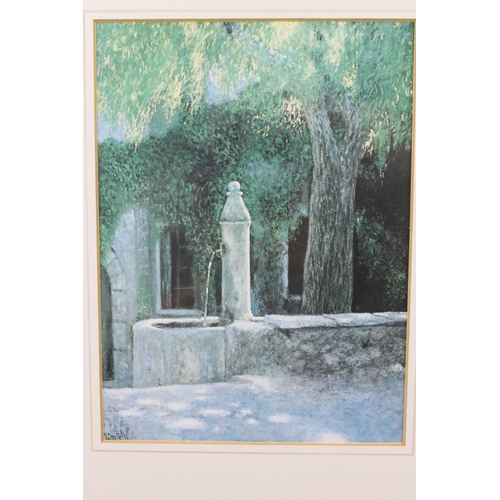 10 - Vintage Munzfeld Print of a Well in Green Forest , Bilder im Grunen Holz , 32 x 37cm