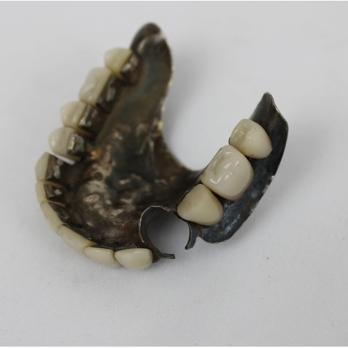 15 - White Metal Antique Denture , Mint Condition