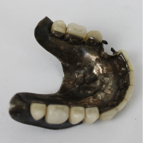 15 - White Metal Antique Denture , Mint Condition