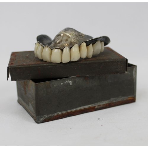 15 - White Metal Antique Denture , Mint Condition