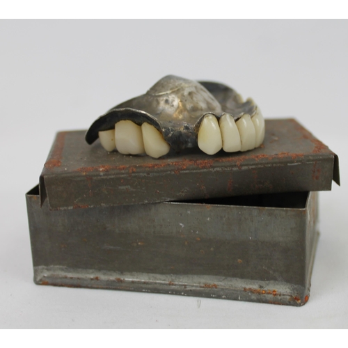 15 - White Metal Antique Denture , Mint Condition