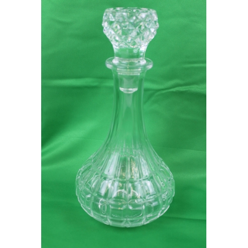 51 - Crystal Decanter , 28 cm tall, 14 cm in diameter