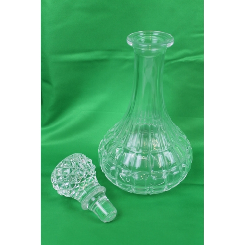 51 - Crystal Decanter , 28 cm tall, 14 cm in diameter