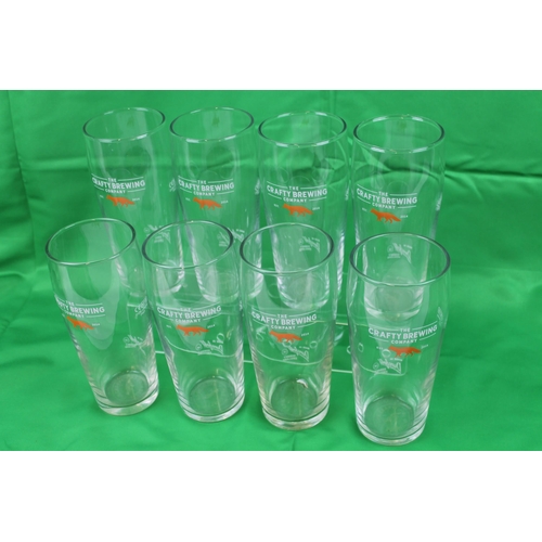 53 - Eight Beer Glasses , a Pint