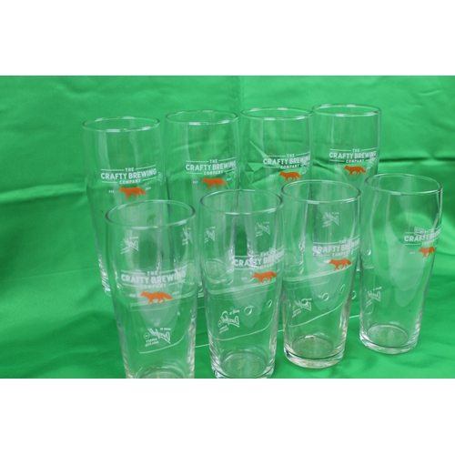 53 - Eight Beer Glasses , a Pint