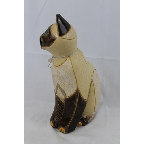 66 - De Rosa Rinconada,No. 134,Ceramic Cat Statue with Tags and certificate in Mint Condition, 26cm tall