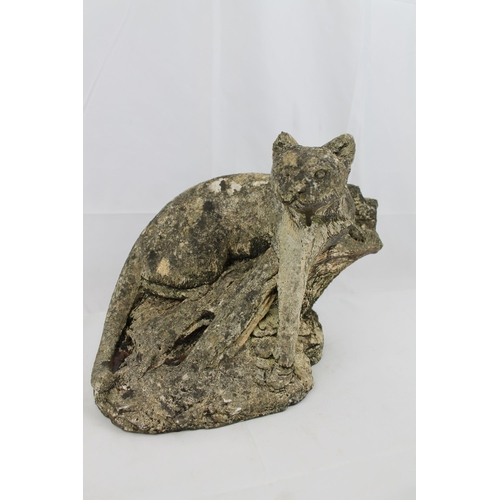 70 - Garden Statue 1940 - 1945 , Cat on Tree,